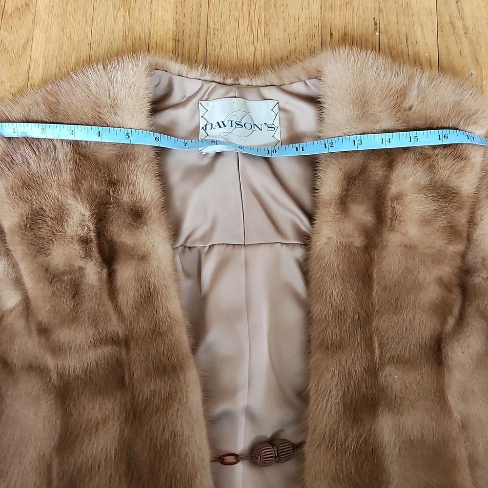 Vintage real mink shawl wrap S/M